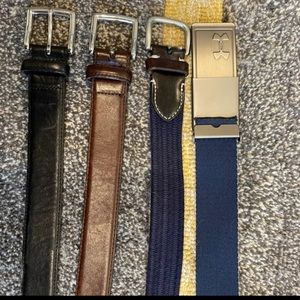 Men’s Belts - Waist 30 - Under Armour and J Crew